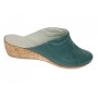 Saboti dama verzi din piele naturala cu talpa tip pana si design slip-on TEA5V